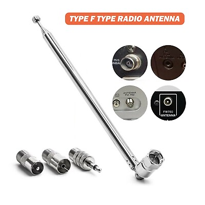 #ad F Type Radio Antenna For Bose Wave FM Telescopic Aerial3.5mm Adapter Connectovc $5.99