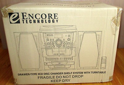 #ad Encore 3 CD Home Stereo Shelf System with Turntable $152.00