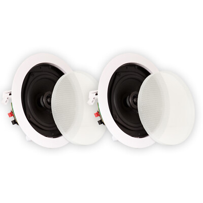 #ad Theater Solutions TS50C Flush Mount In Ceiling Speakers 2 Way Home Theater Pair $45.99