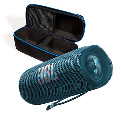 #ad JBL Flip 6 Blue Portable Bluetooth Speaker and Divvi Case Kit $89.42