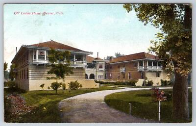 #ad 1920#x27;s OLD LADIES HOME DENVER COLORADO BUILDINGS ARCHITECTURE ANTIQUE POSTCARD $19.95