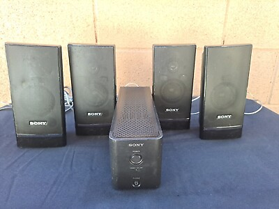 #ad Sony Surround Sound Speaker System Set TA SA100WR AND 4 SS TSB92 SPEAKERS $40.00