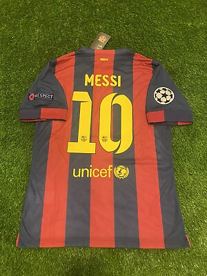 #ad FC Barcelona Messi #10 Retro Large Jersey Home 2014 15 $79.99