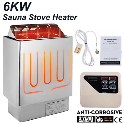 #ad Dry Sauna Stove 6KW Sauna Heater Stove With External Digital Controller MAX.195℉ $375.99