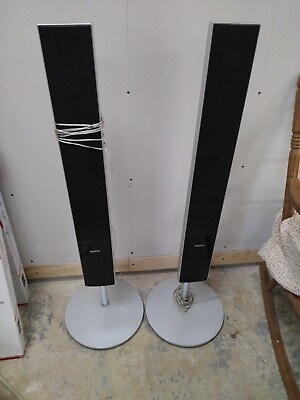 #ad Sony SS TS74 Sorround Sound Speakers W Floor Stands Wall Mountable Y6 $58.00