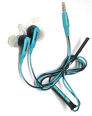 #ad Bose SIE2i Sport Earbud Headphones with Microphone Blue $78.88