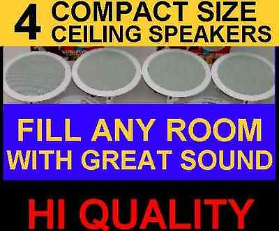 #ad 4 PACK CEILING IN WALL 6.5quot; HI QUALITY SPEAKERS GREAT STEREO SOUND 4x $144.00