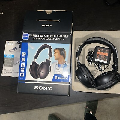 #ad SONY Bluetooth DR BT50 Stereo Headphones Fair Condition Read COMPLETE W BOX $149.99