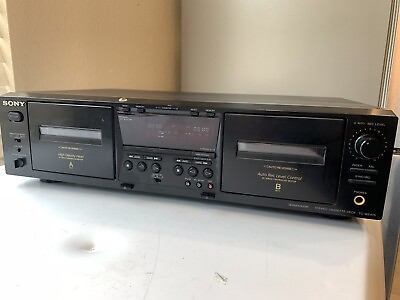 #ad Sony Stereo Dual Cassette DTC WE475 TURNS ON no remote $5.00