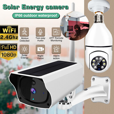 #ad 1080P Solar Powered Security Energy Camera Wireless WiFi IP Home HD Outdoor $15.99
