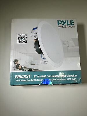 #ad Pyle Ceiling and Wall Mount Speaker 8quot; 2 Way 70V Audio Stereo Sound Subwoofer $35.00