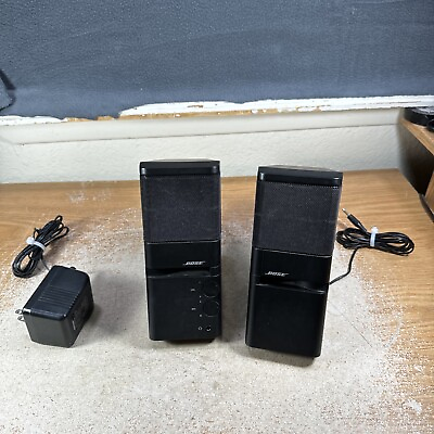 #ad Bose Mediamate Black Computer Speakers w Manual A C adapter amp; Cord 262885 Works $49.99