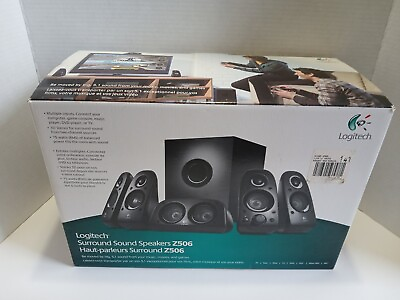 #ad 🔥New Never Used Logictech Surround Sound Speakers Z506 3D Stereo 75 Watts🔥#18 $94.95