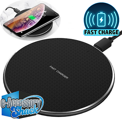 #ad Wireless Fast Charger Charging Pad Dock for Samsung iPhone Android Cell Phone $6.38