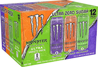 #ad 12 Cans Monster Ultra VP Ultra Sunrise Ultra Violet Ultra Paradise $22.98