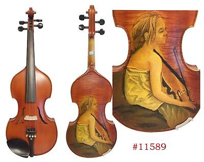 #ad Baroque style song maestro 4 4 violin drawed girl.big rich sound hand made 11589 $329.00