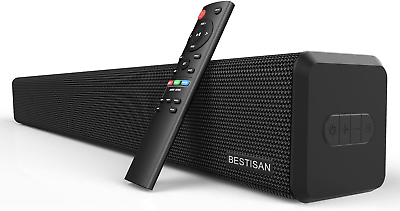#ad Sound Bar BESTISAN 100 Watt HDMI Sound Bars for TV with Built in Subwoofer Home $100.99