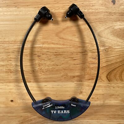 #ad TV Ears Black Wireless Voice Clarifying 2.3 Mhz Infrared TV Hearing Aid Headset $31.49