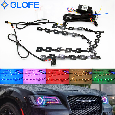 #ad For Chrysler 300C 11 21 RGBW LED DRL Board Headlight w Apps Bluetooth Controller $131.41
